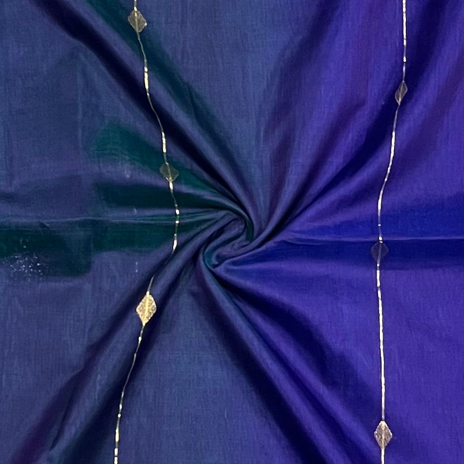 MAHESHWARI HANDWOVEN ZARI LINE BUTI JAMLI SAREE