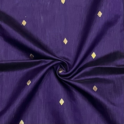 Maheshwari Handwoven Nayantara Zari Buti Purple Saree