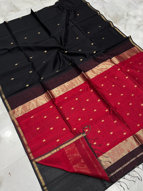MAHESHWARI HANDWOVEN STAR BUTI SAREE