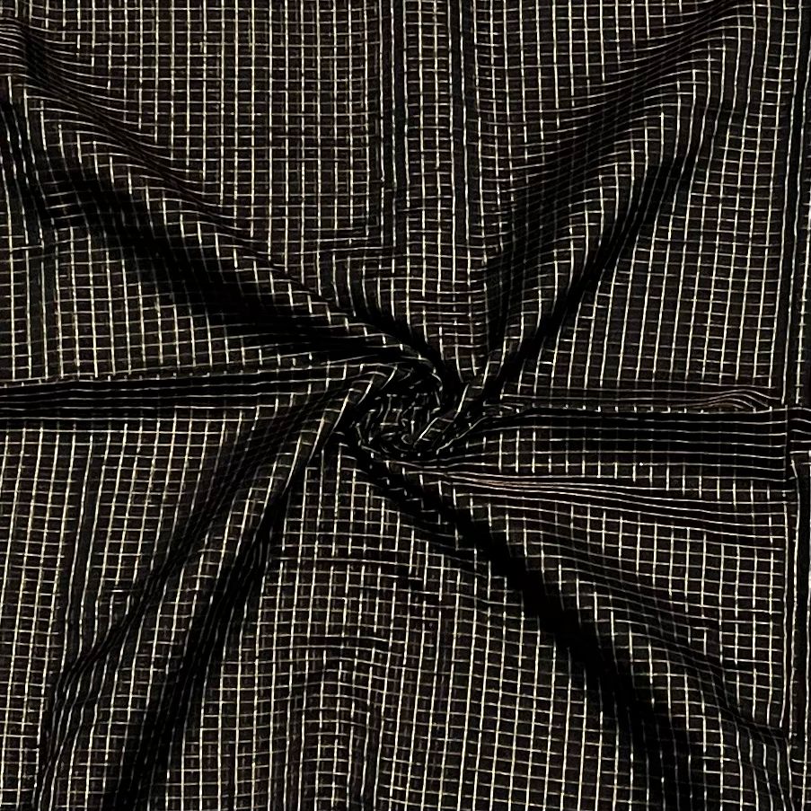 Maheshwari Handwoven Zari Checks Saree