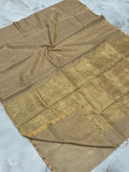 MAHESHWARI HANDWOVEN TISSUE PAIPIN SAREE