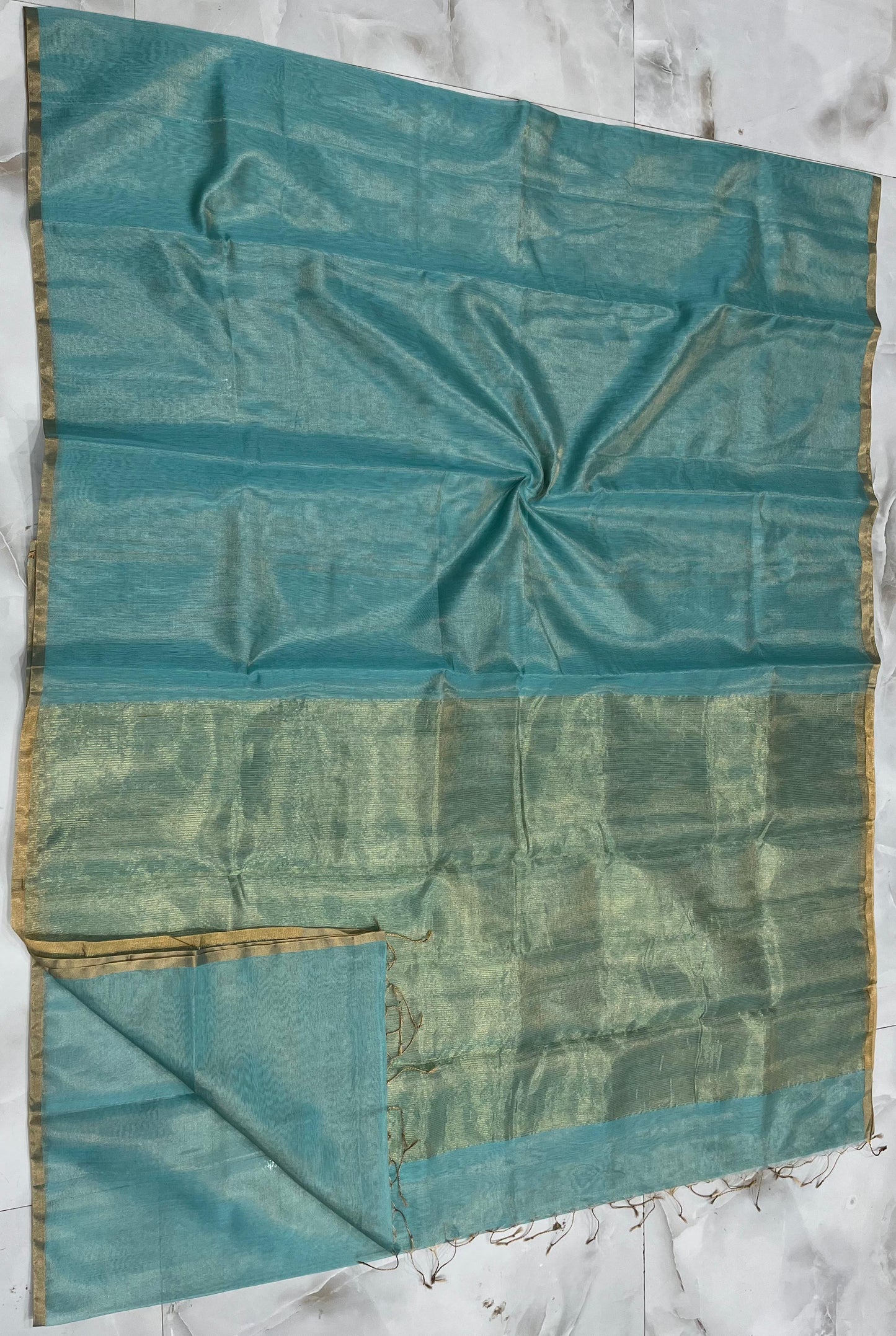 MAHESHWARI HANDWOVEN TISSUE PAIPIN SAREE