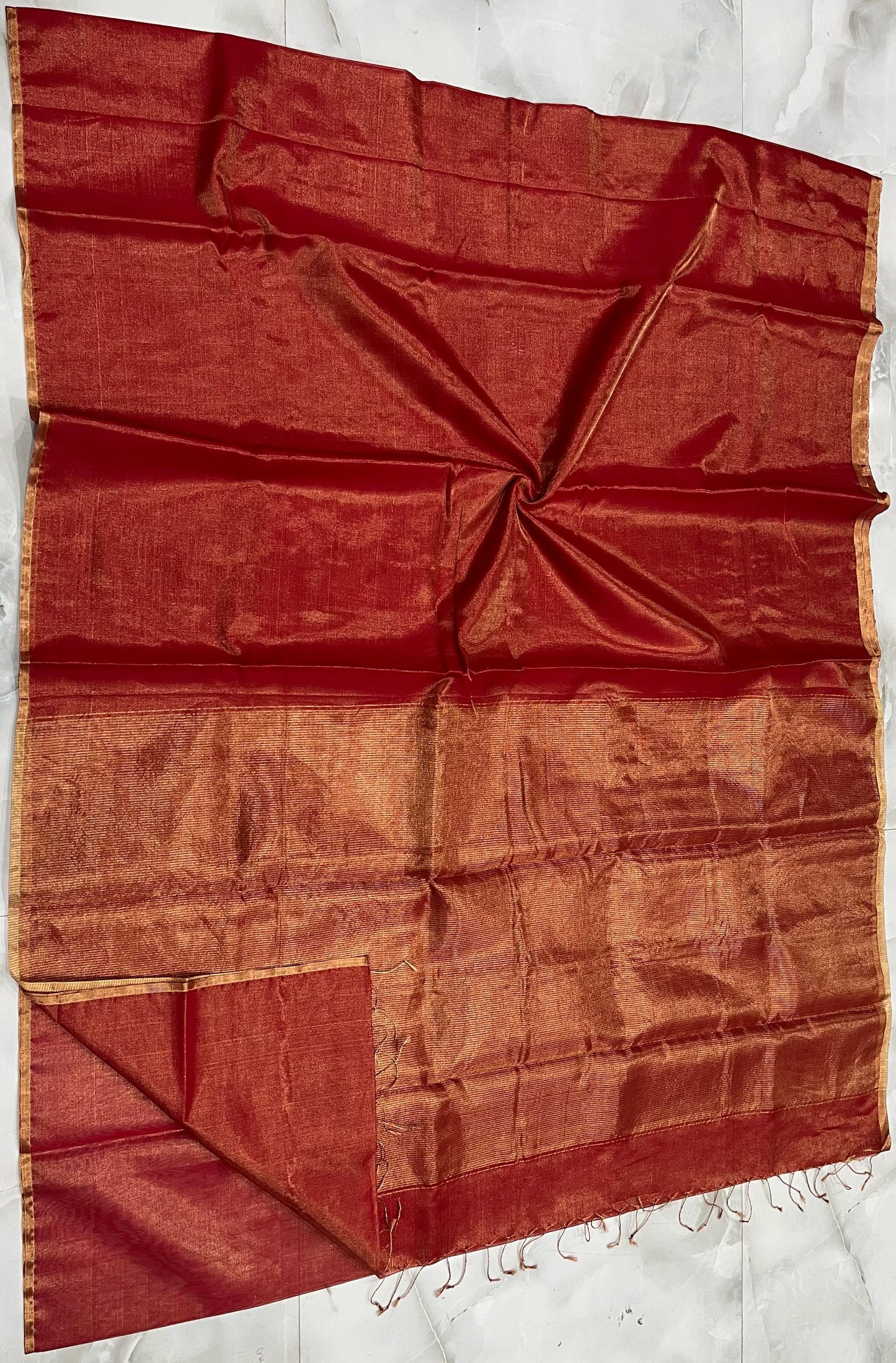 MAHESHWARI HANDWOVEN TISSUE PAIPIN SAREE