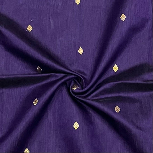 Maheshwari Handwoven Nayantara Zari Buti Purple Saree